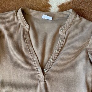 Cotton On Beige Long Sleeve Top